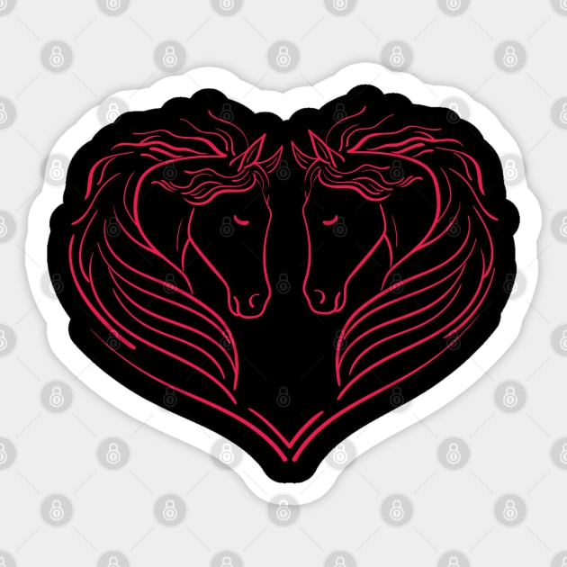 Heart of Horses Sticker by holidaystore